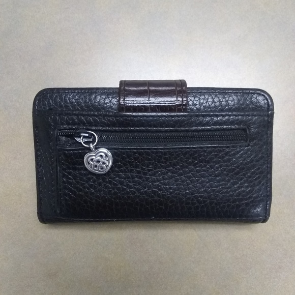 Brighton Black and Brown Compact Wallet - Picture 2 of 5